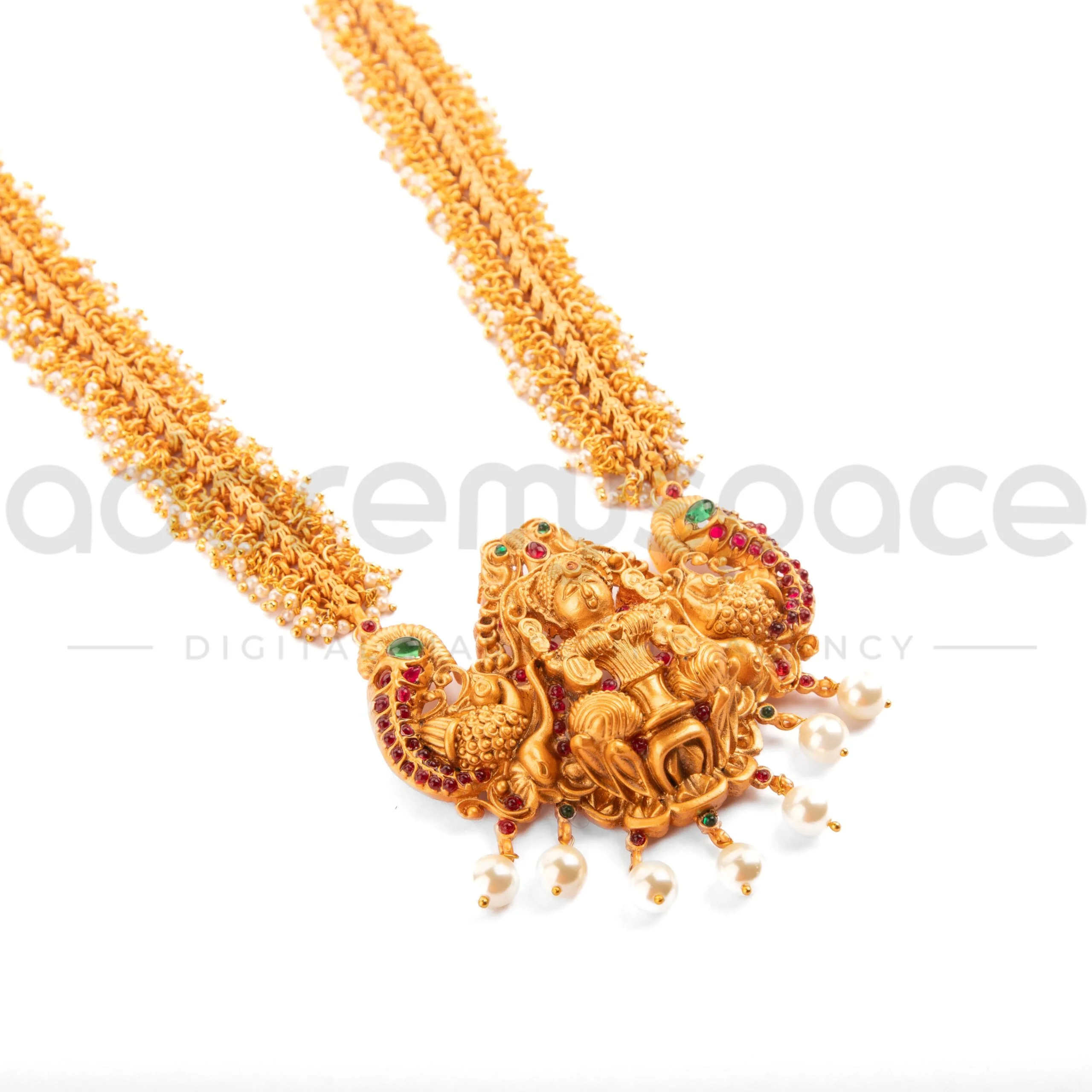 Close-up of a stunning jewelry piece with sparkling stones