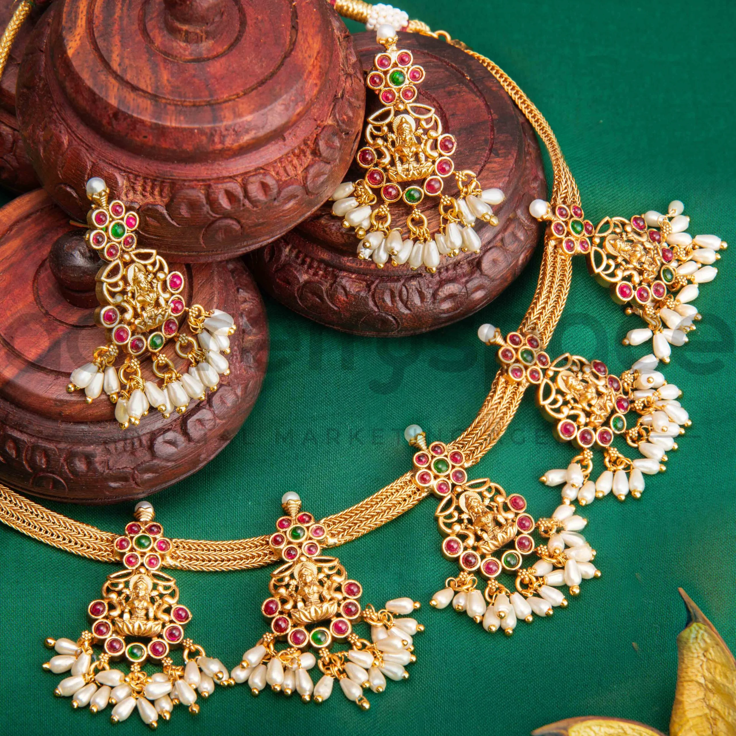 Glamorous jewellery design displayed in a studio setting